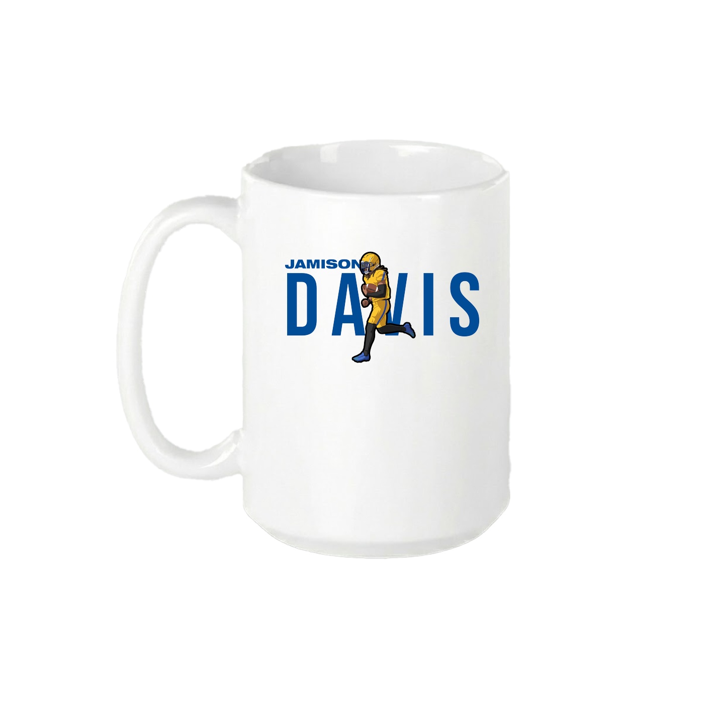 15oz Coffee Mug — Player Name in White