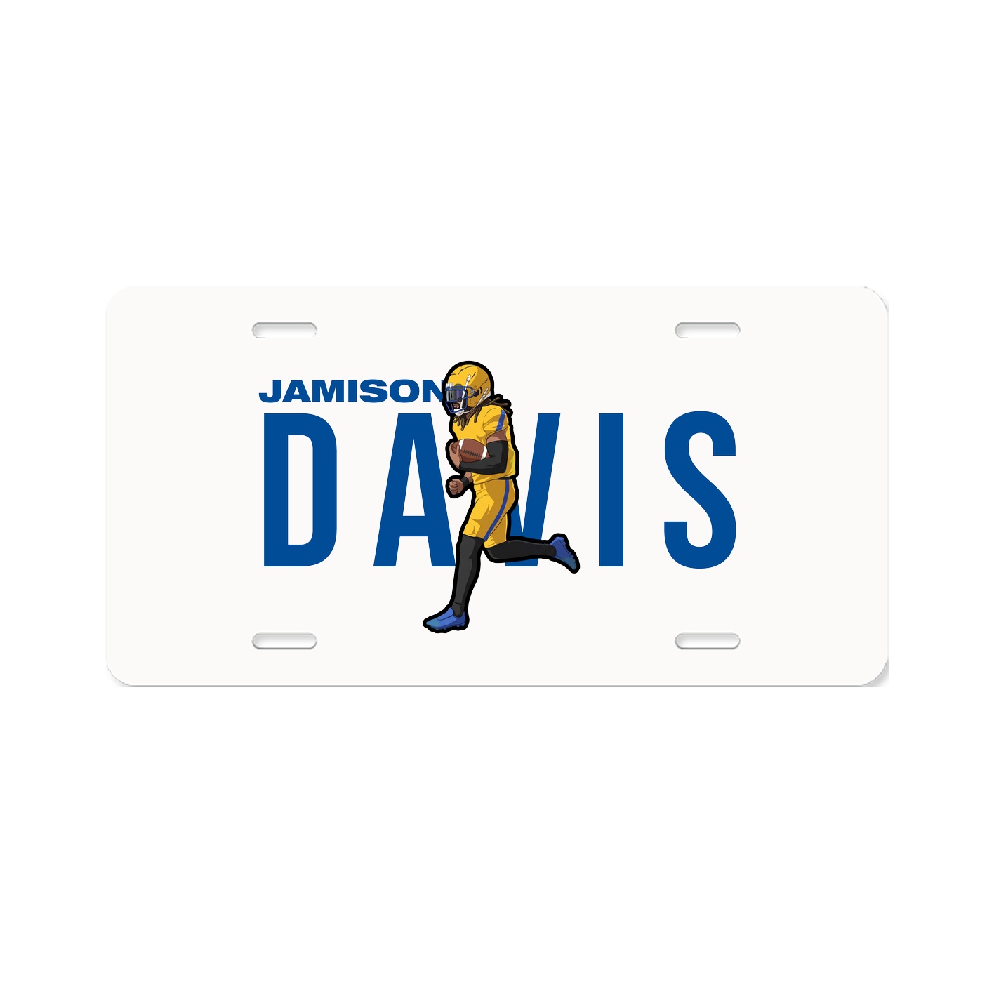 License Plate — Player Name in Classic