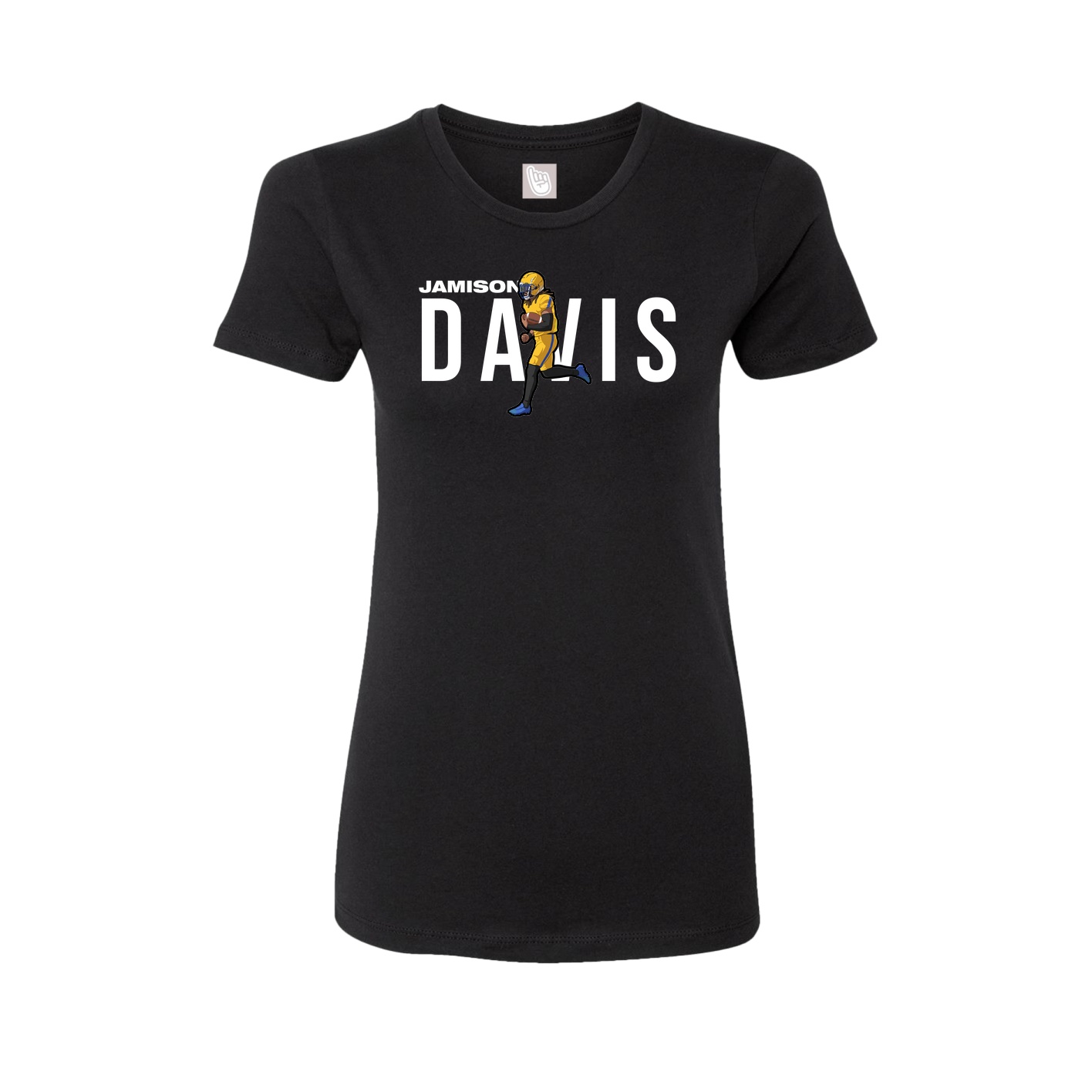 Fitted Women's Tee — Player Name in Black