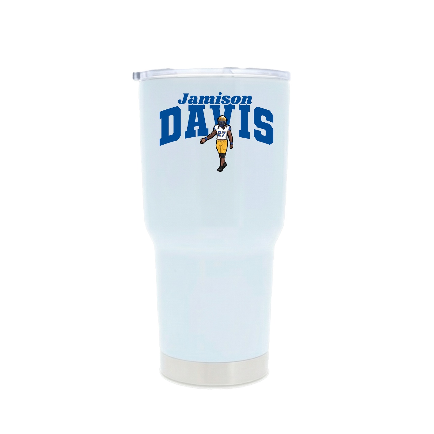 30oz Stainless Steel Tumbler — Signature Arch in White