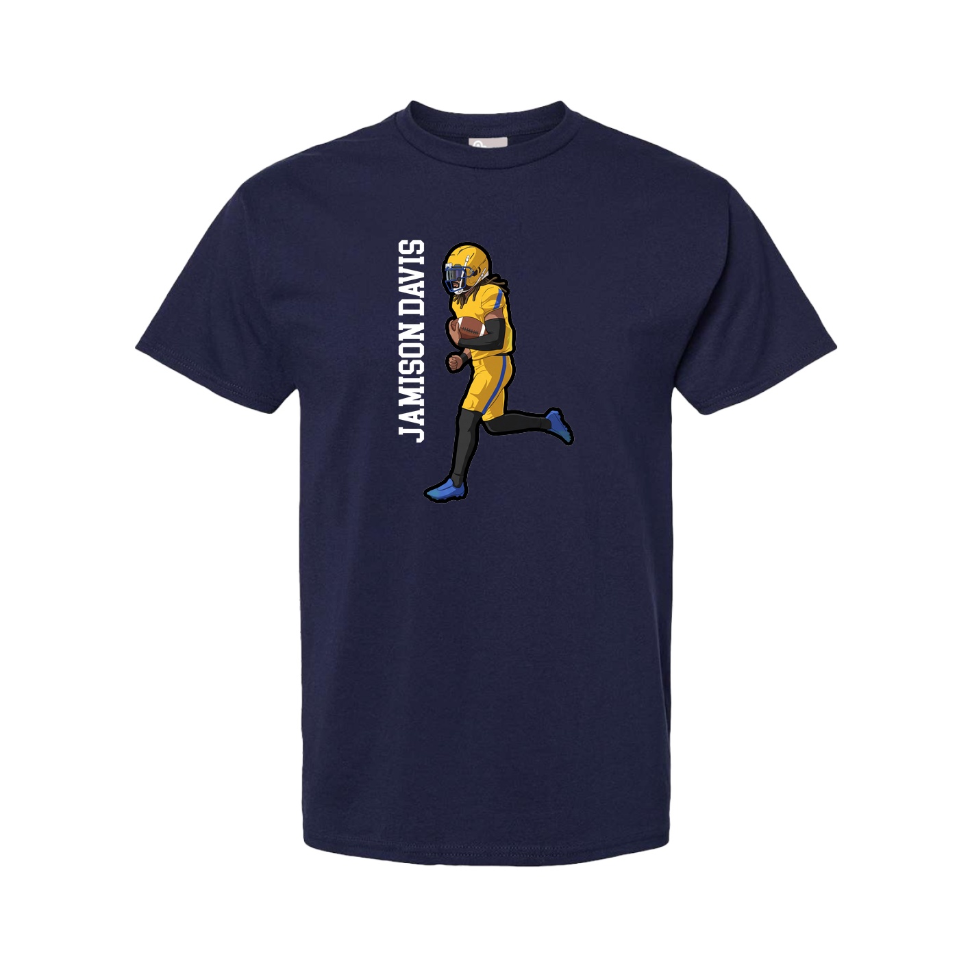 Youth Tee — Name Vertical in Navy