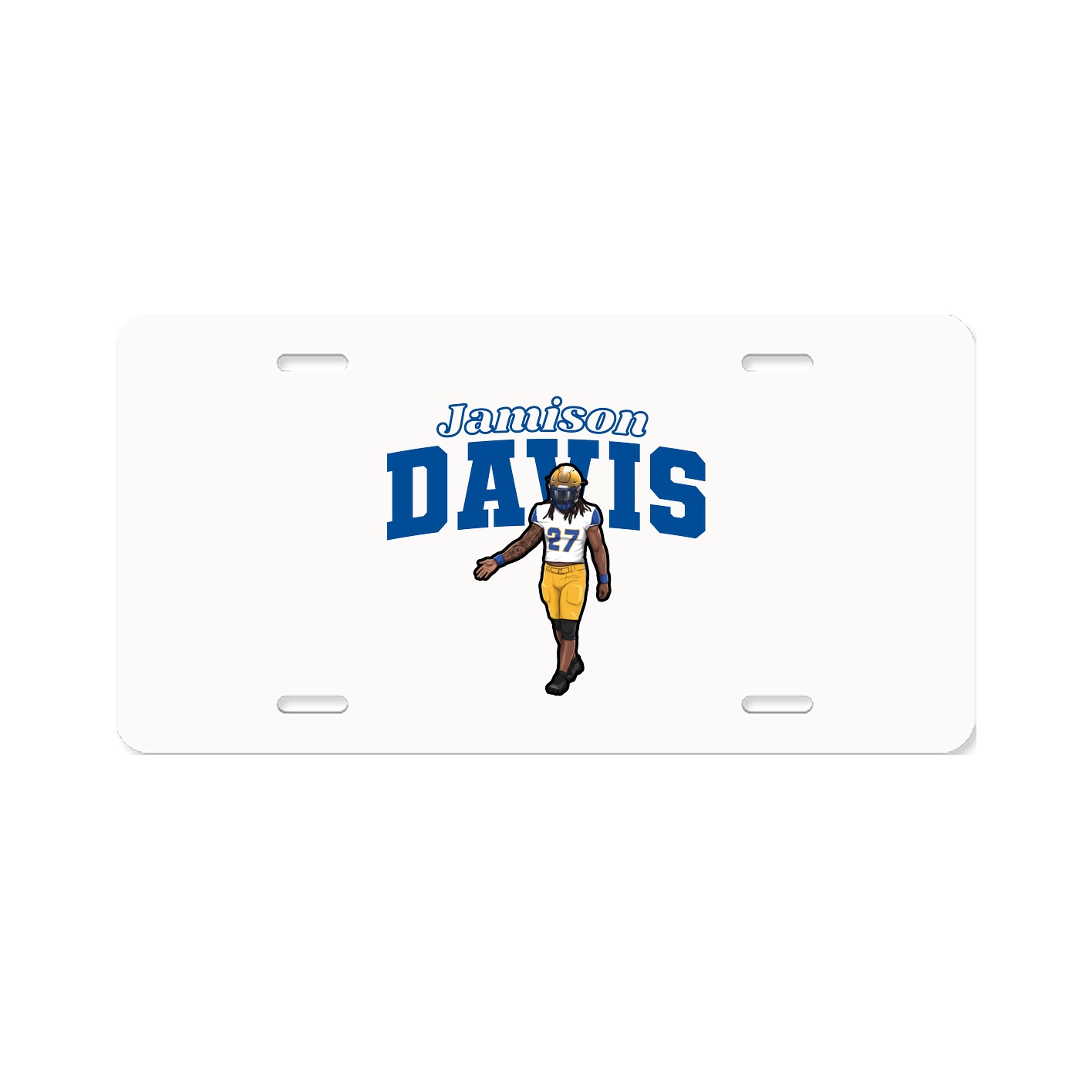 License Plate — Name Arch in Classic