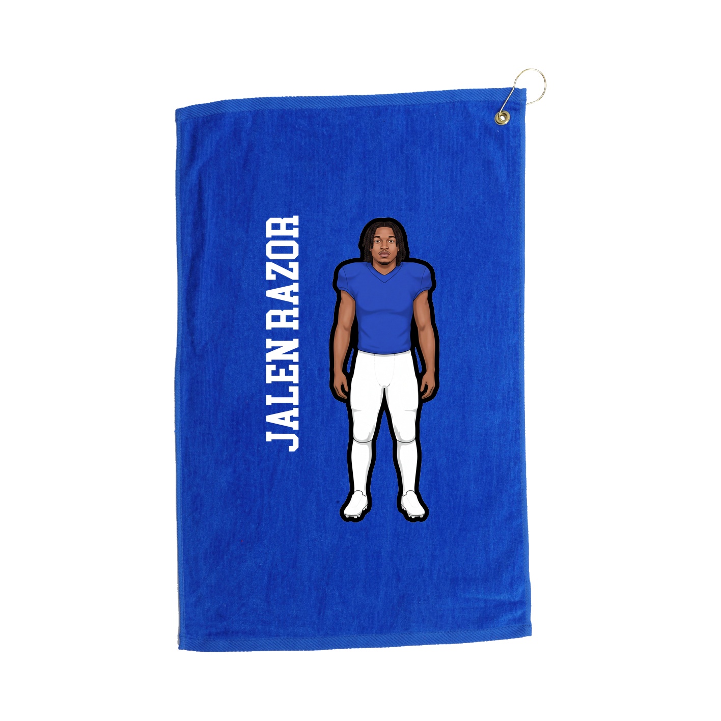 Golf Towel — Name Vertical in Royal