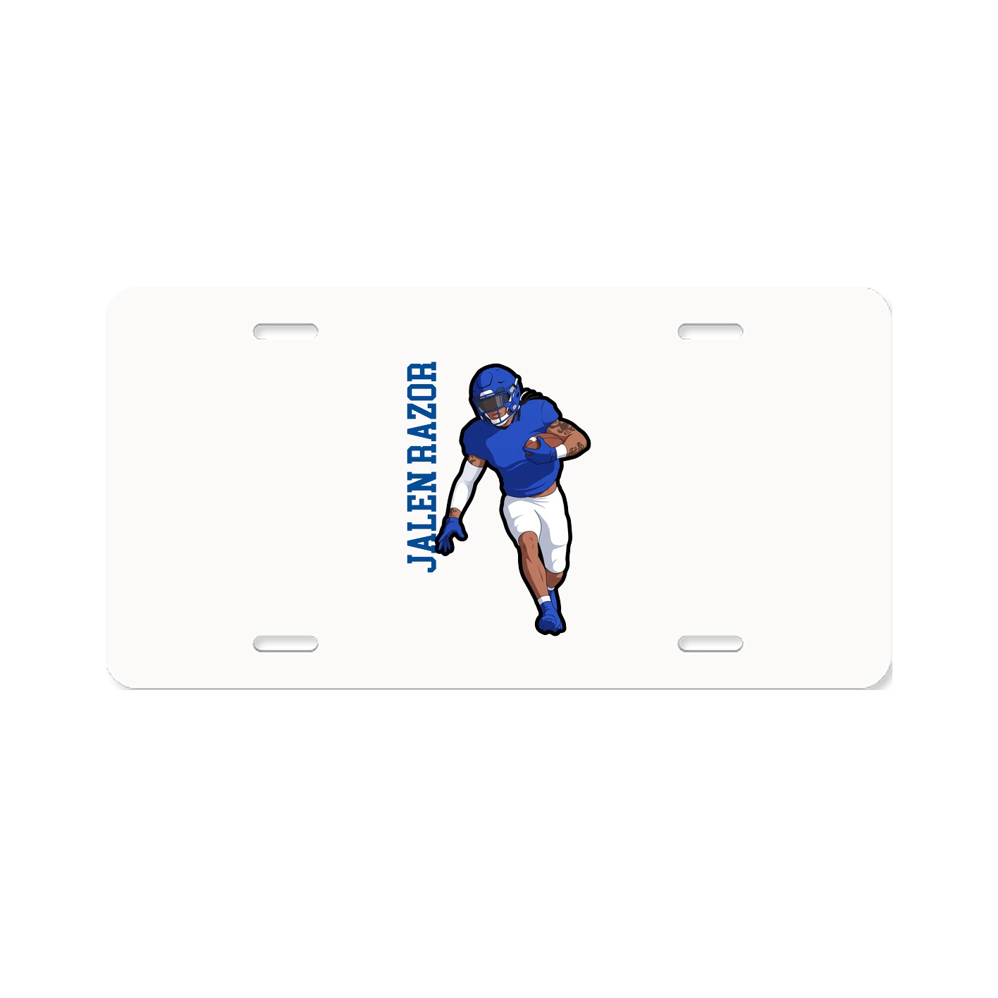 License Plate — Name Vertical in Classic