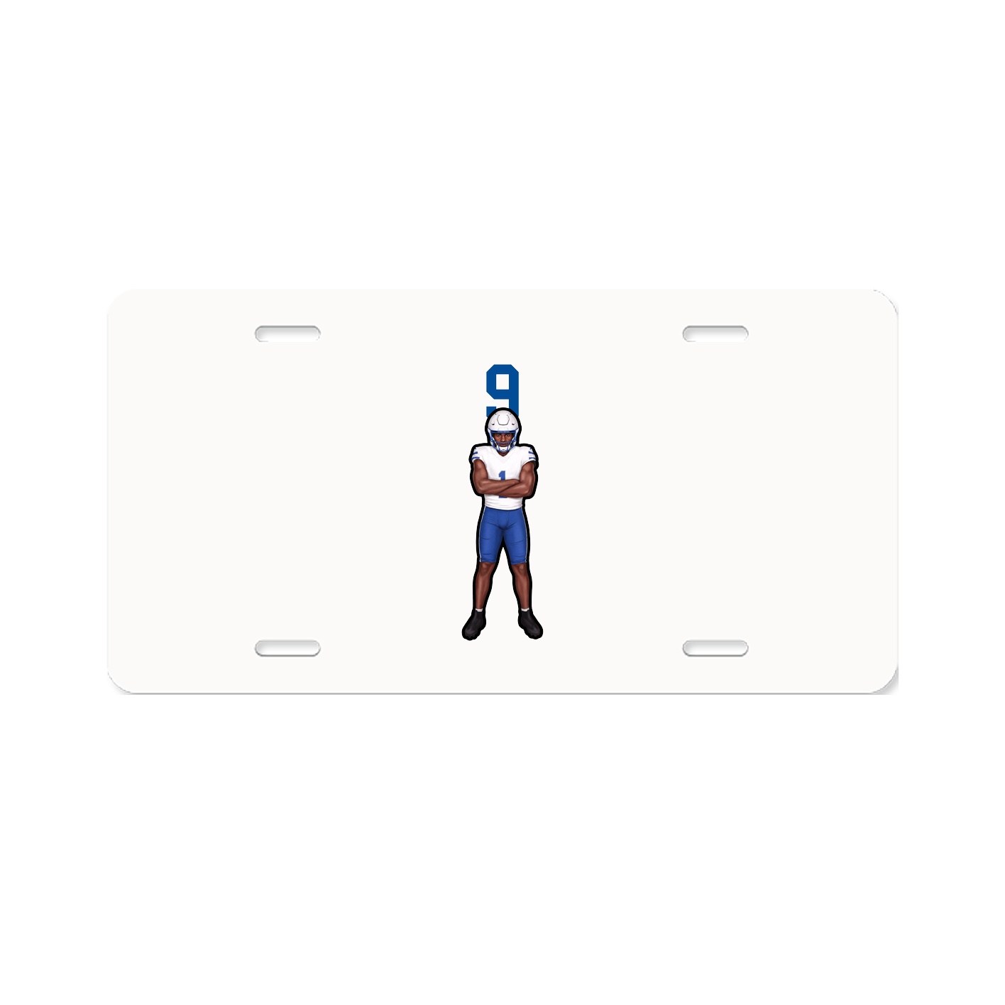 License Plate — Number Top in Classic