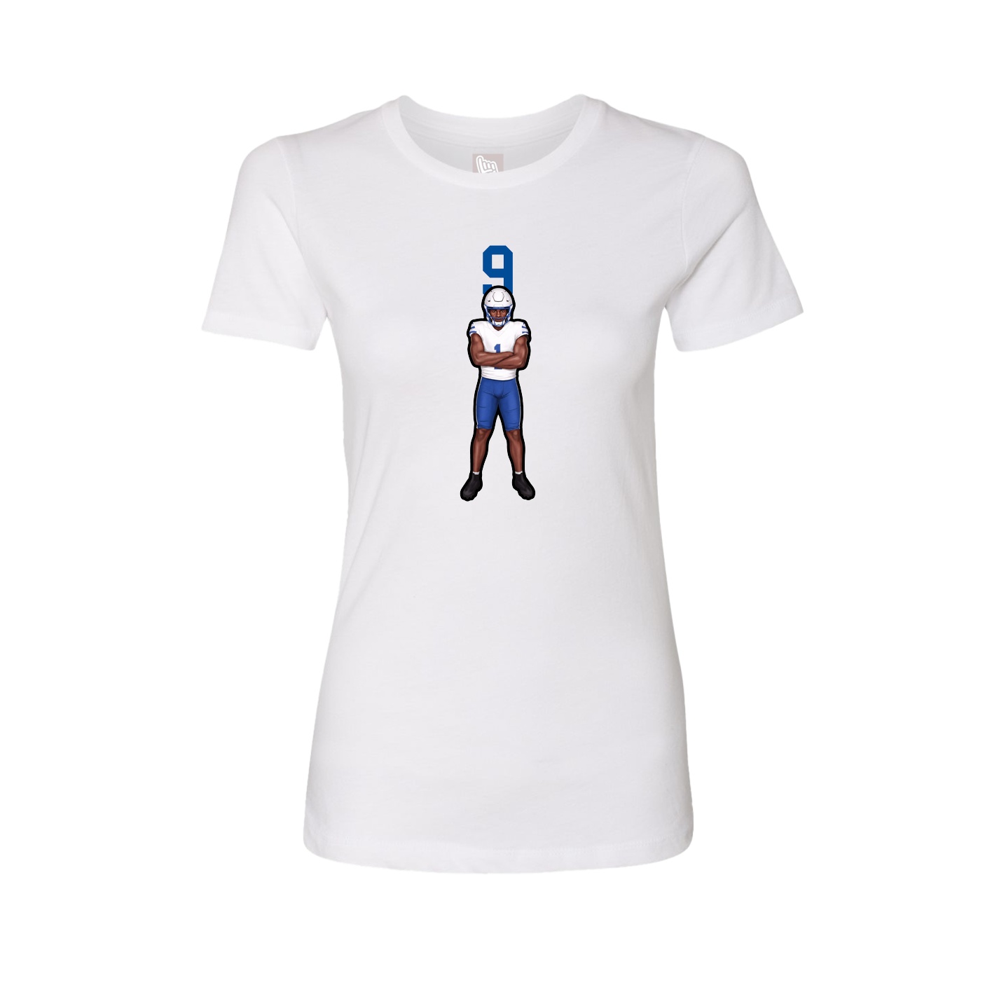 Fitted Women's Tee — Number Top in White