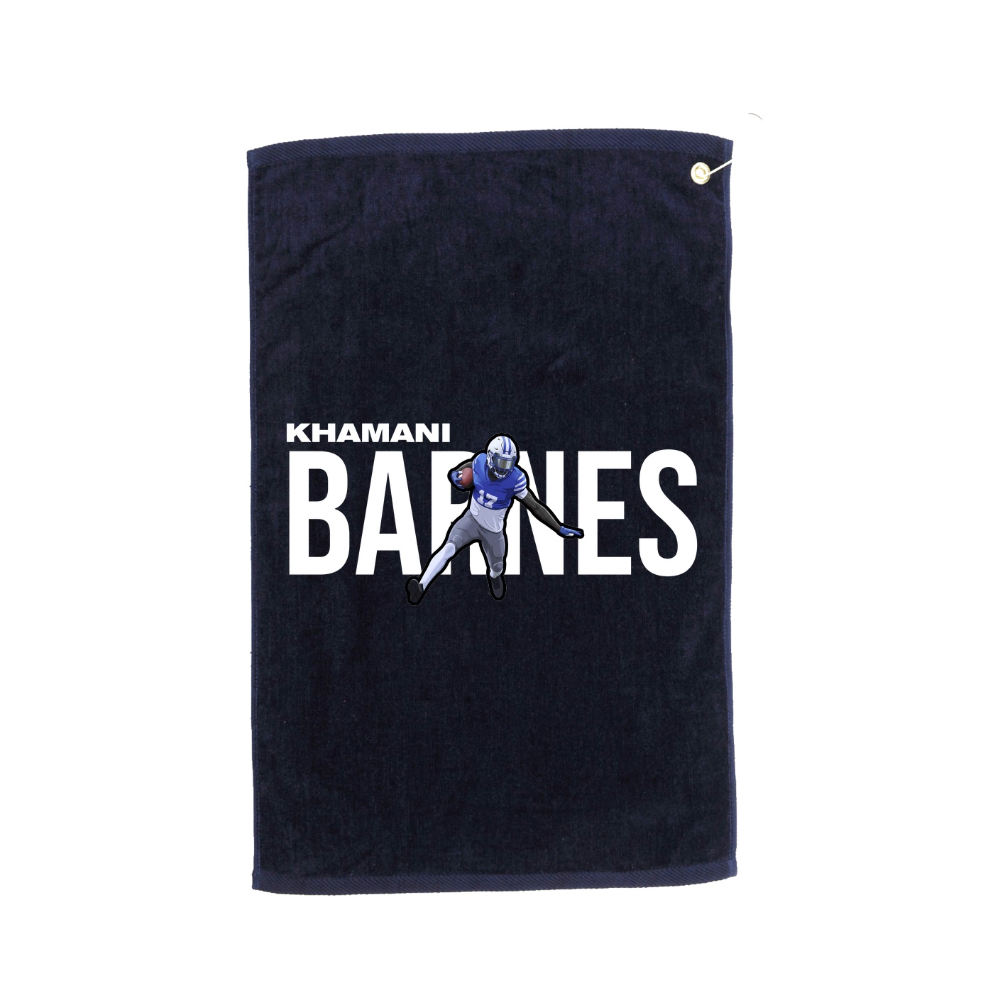 Golf Towel — Player Name in Navy