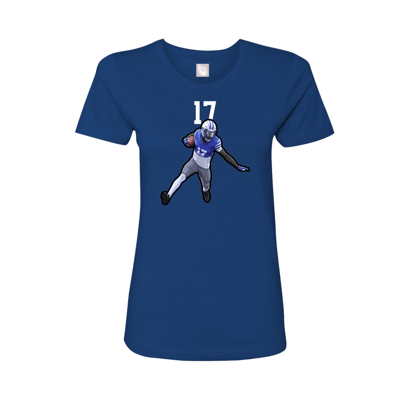 Fitted Women's Tee — Number Top in Royal