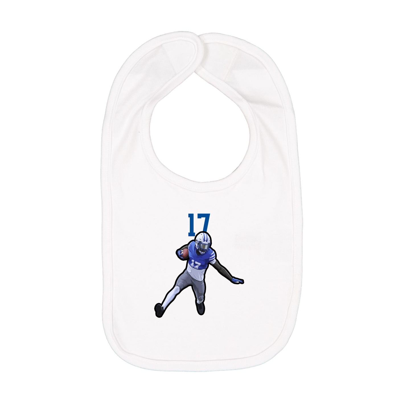Infant Bib — Number Top in White