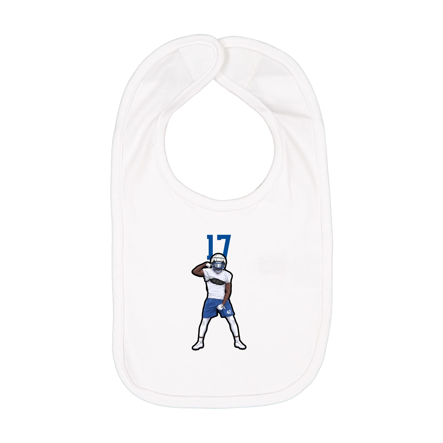 Infant Bib — Number Top in White