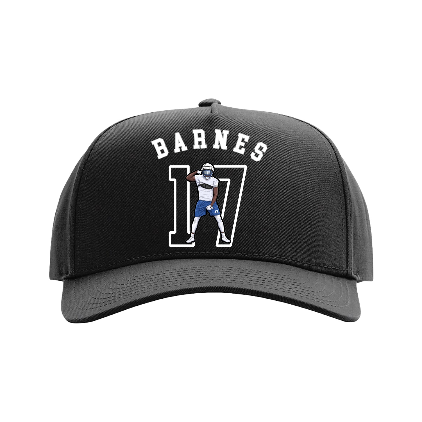 Full Fabric Five-Panel Champ Cap — Shirsey Arch in Black