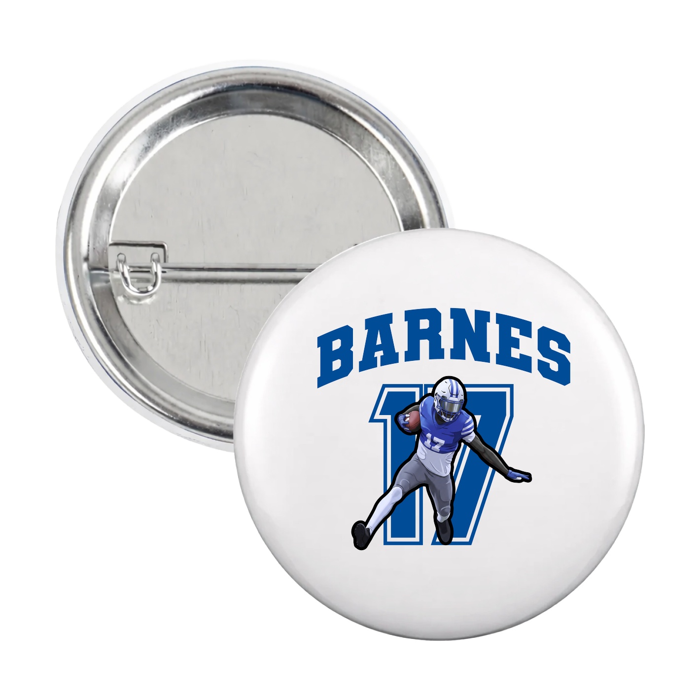 Game Day Button — Number in White