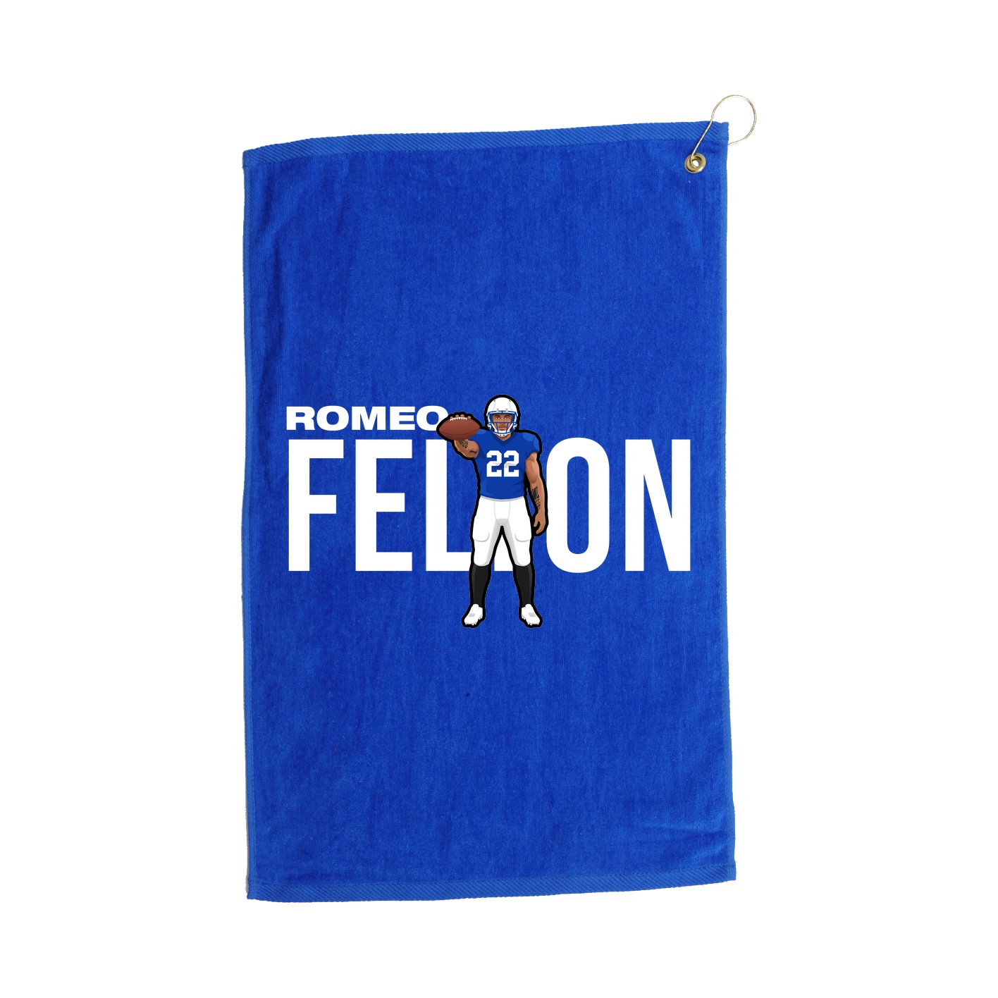 Golf Towel — Player Name in Royal