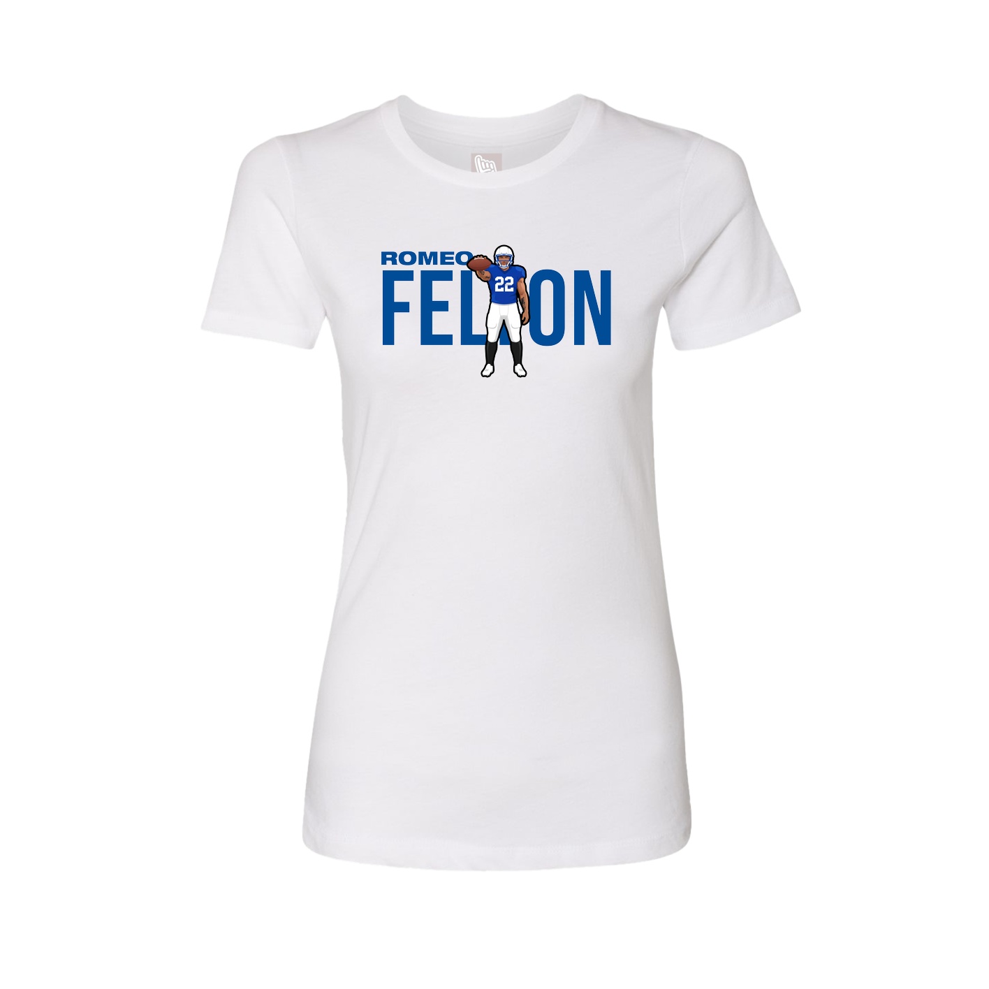 Fitted Women's Tee — Player Name in White