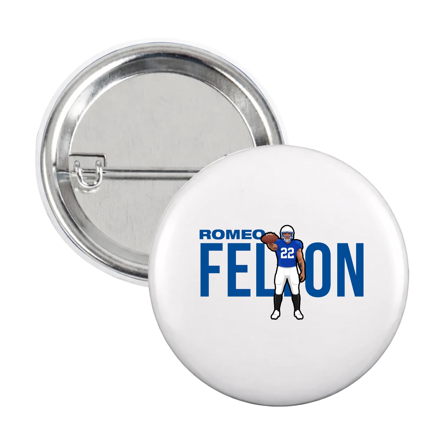 Game Day Button — Player Name in White