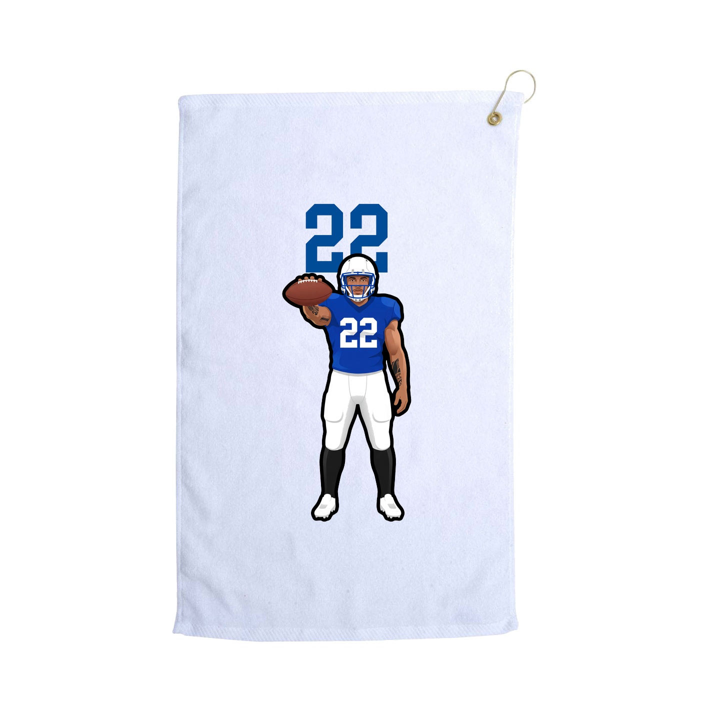 Golf Towel — Number Top in White