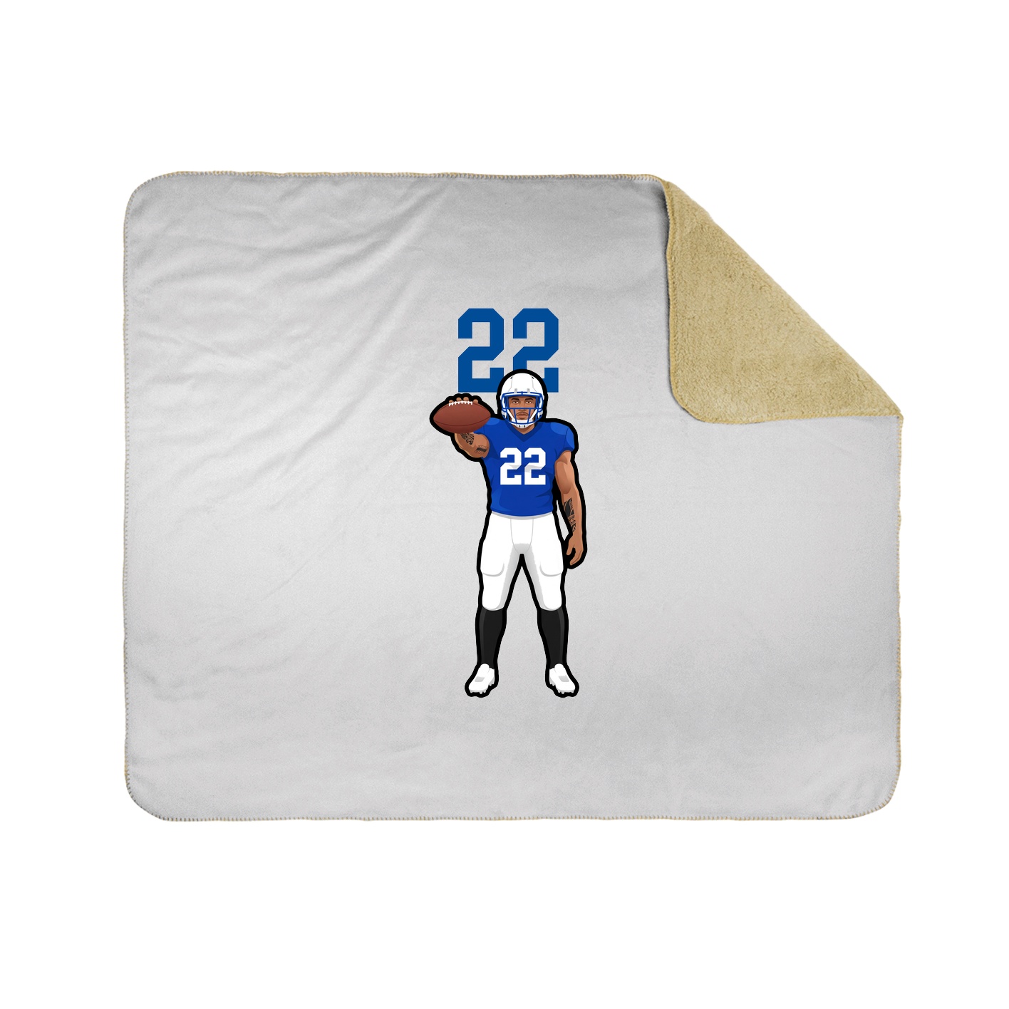 Throw Blanket — Number Top in White