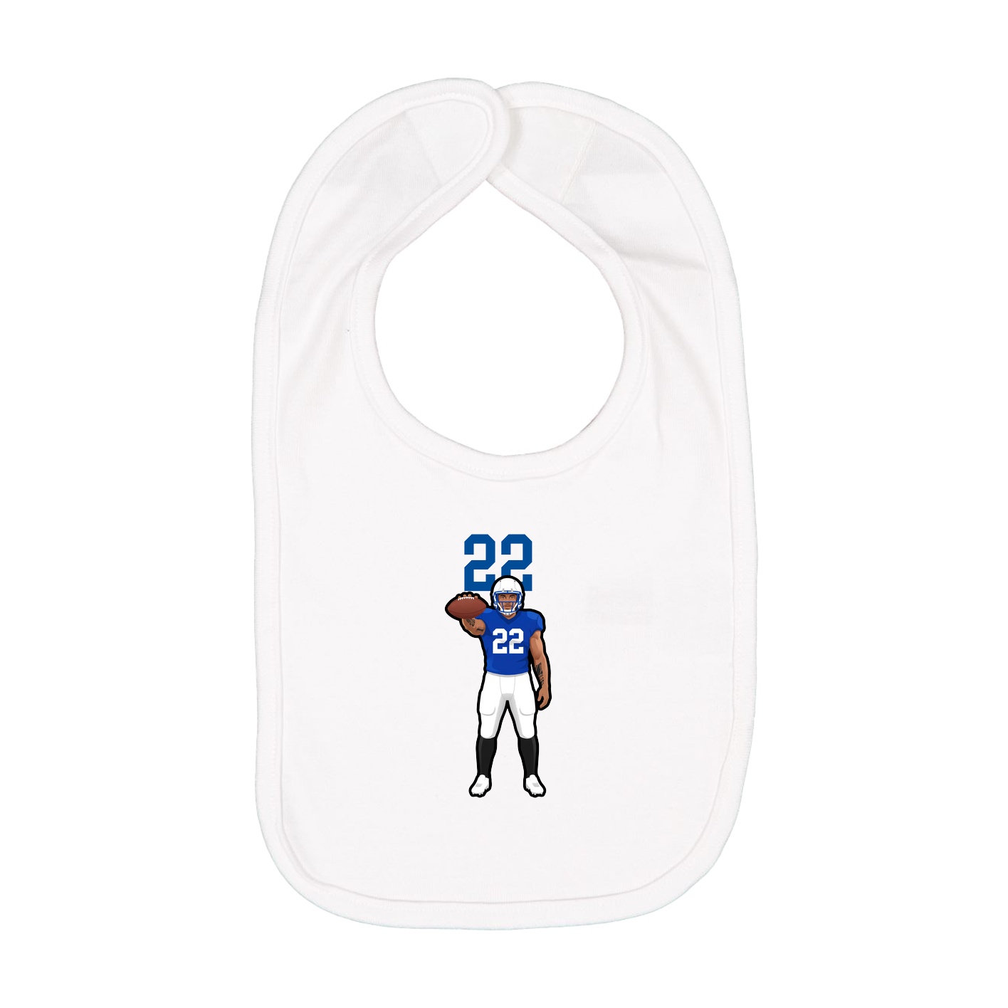 Infant Bib — Number Top in White