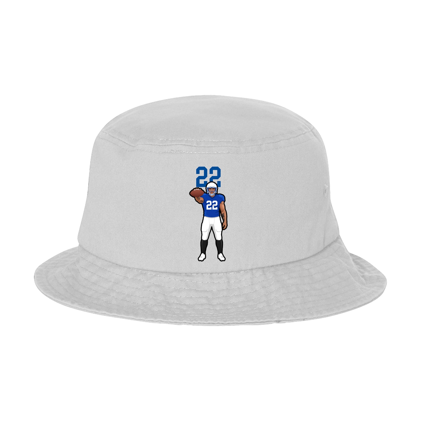 Bucket Cap — Number Top in White