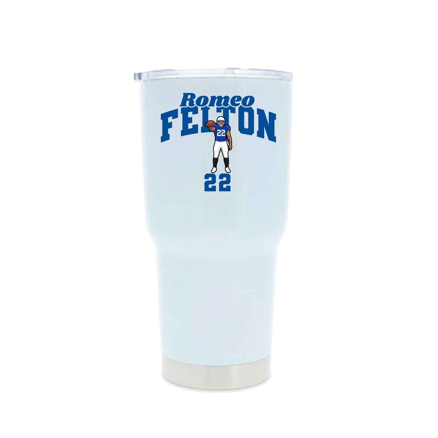 30oz Stainless Steel Tumbler — Signature Arch in White