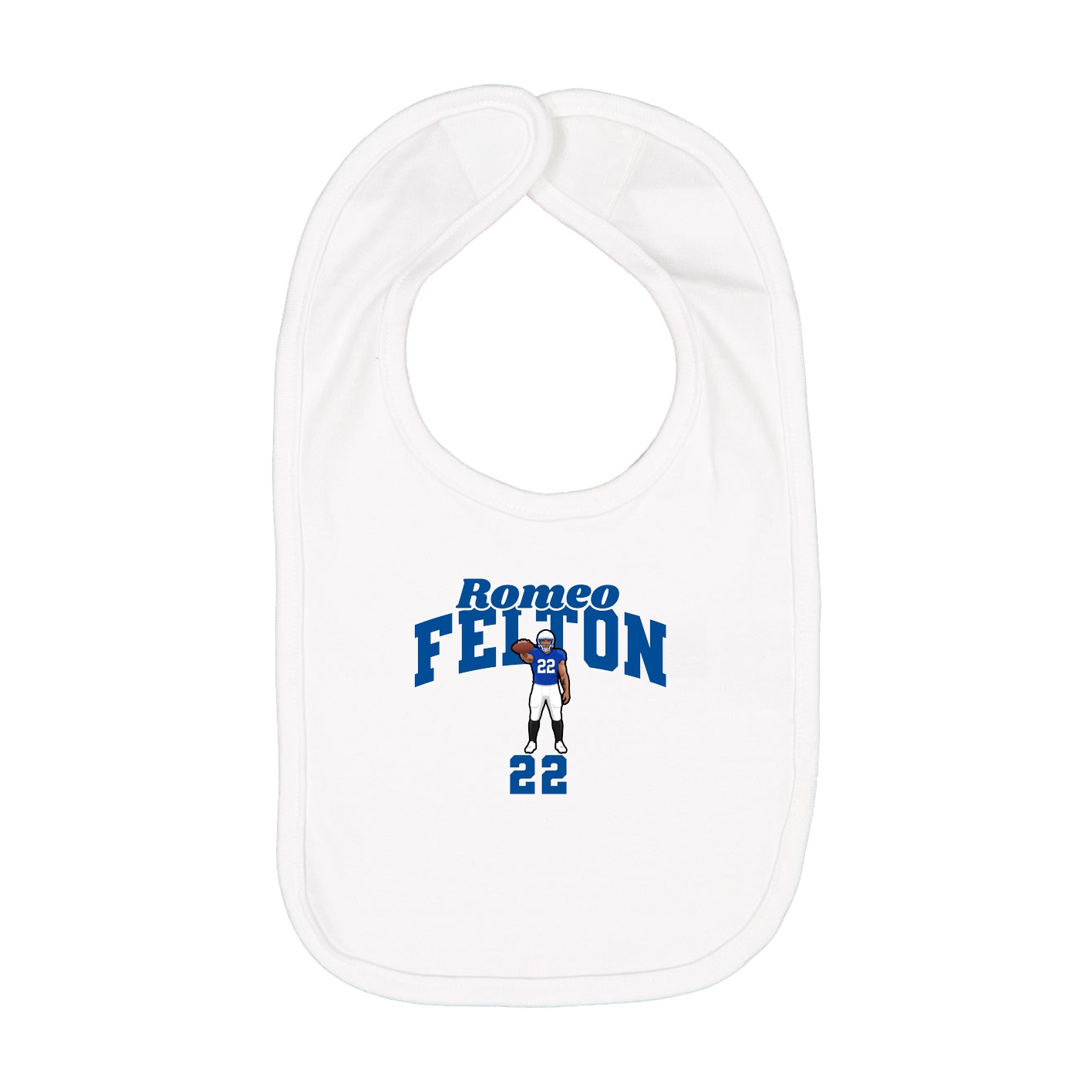 Infant Bib — Signature Arch in White