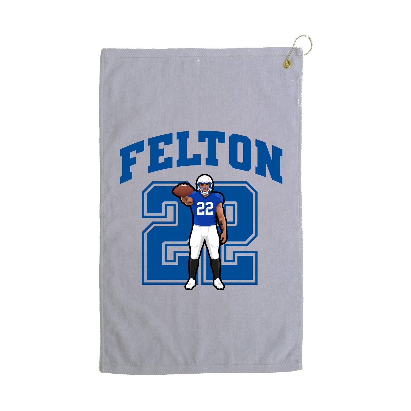 Golf Towel — Number in Grey