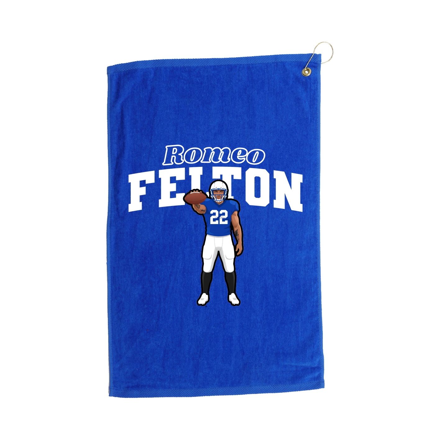 Golf Towel — Name Arch in Royal