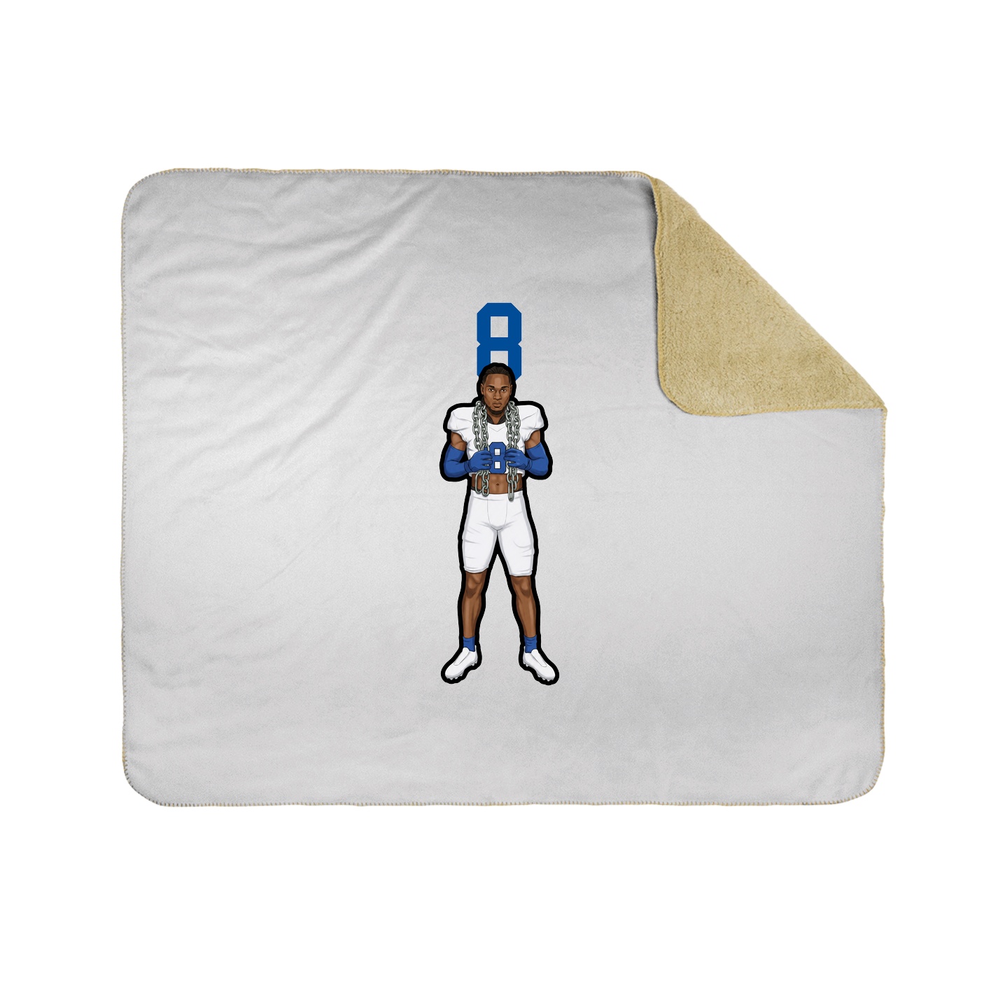 Throw Blanket — Number Top in White