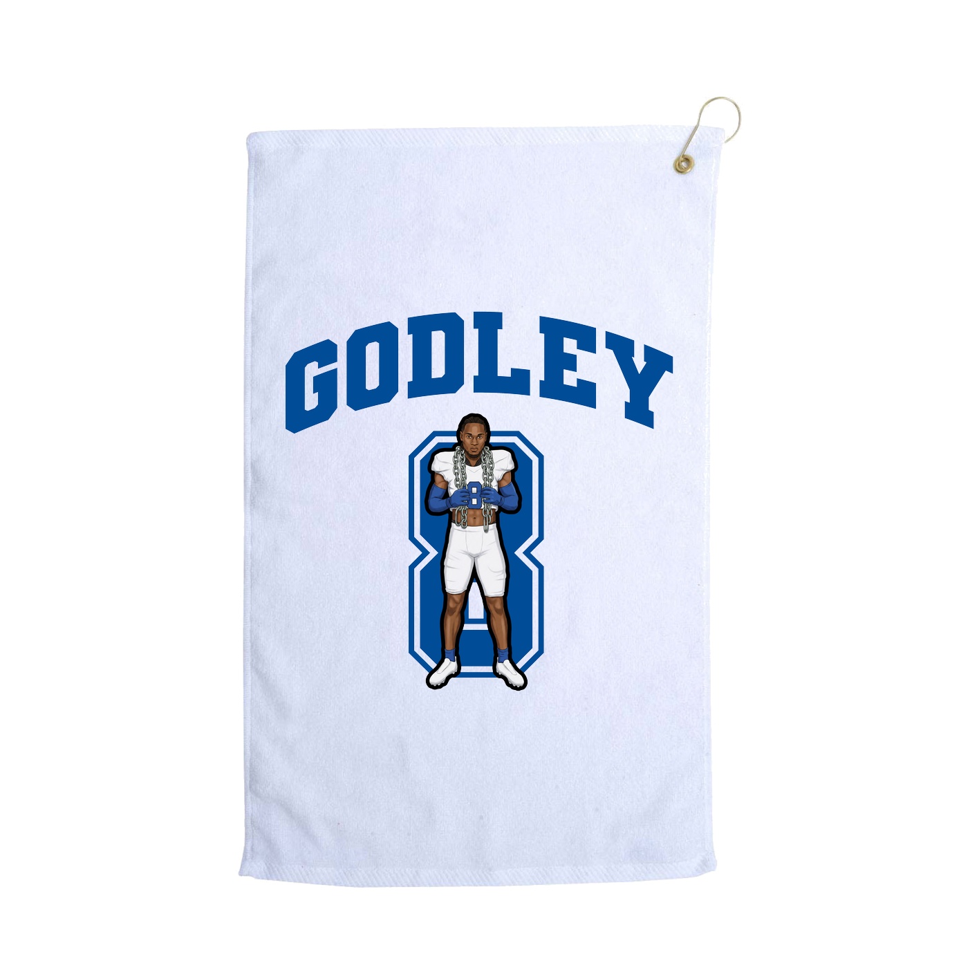 Golf Towel — Number in White