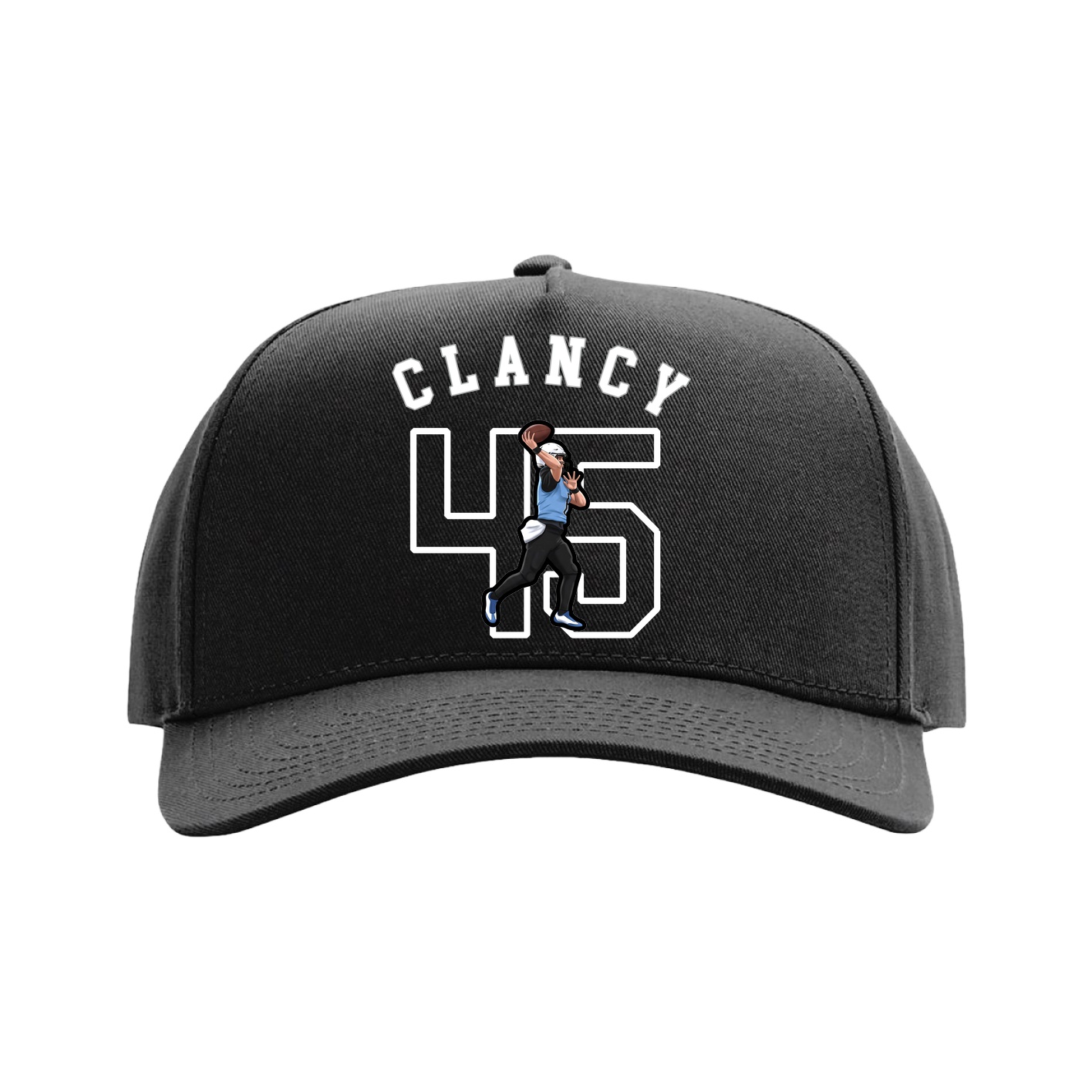 Full Fabric Five-Panel Champ Cap — Shirsey Arch in Black