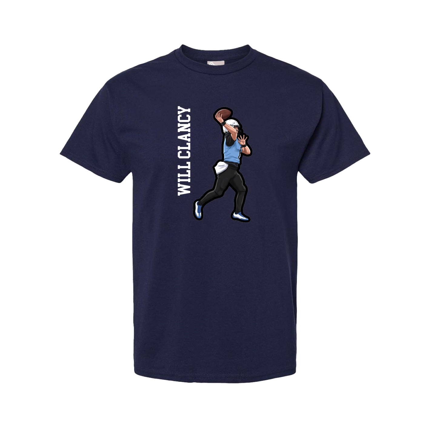 Youth Tee — Name Vertical in Navy