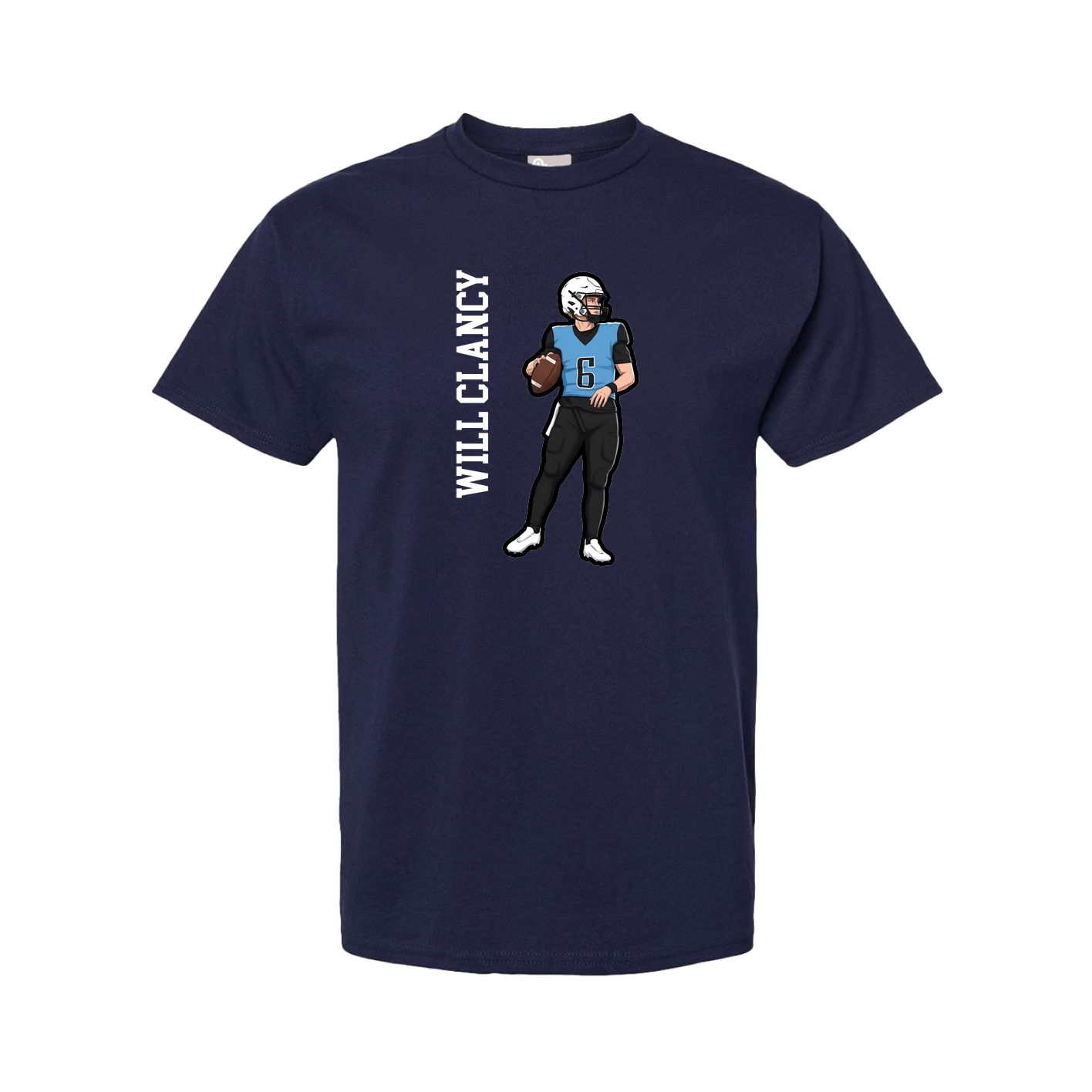 Tee — Name Vertical in Navy
