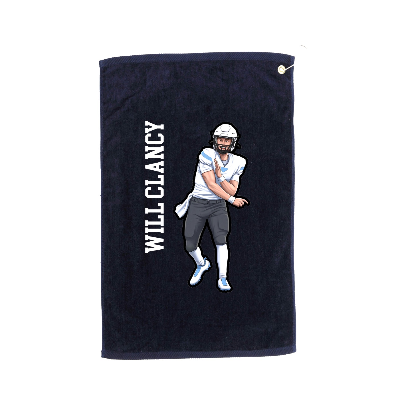 Golf Towel — Name Vertical in Navy