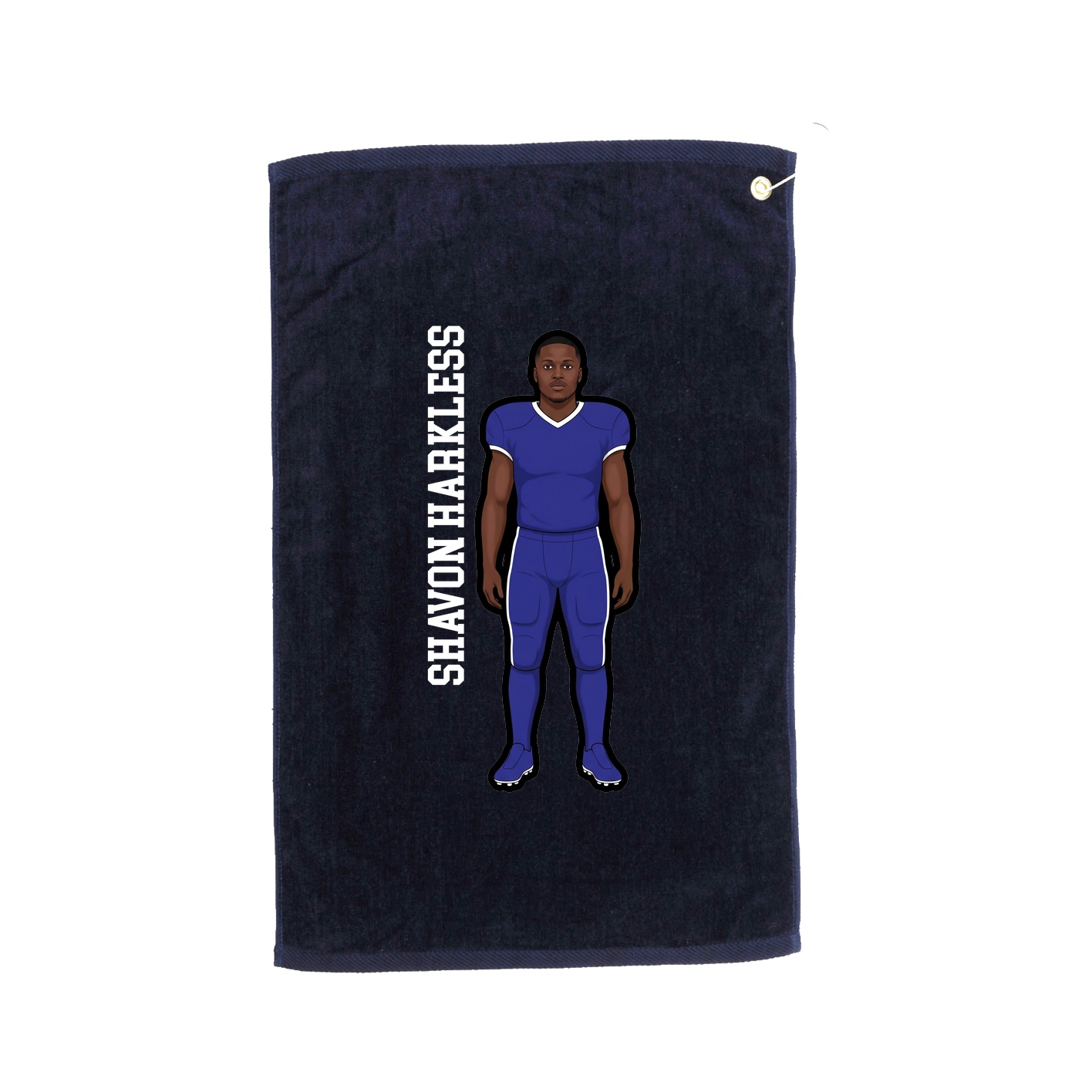 Golf Towel — Name Vertical in Navy