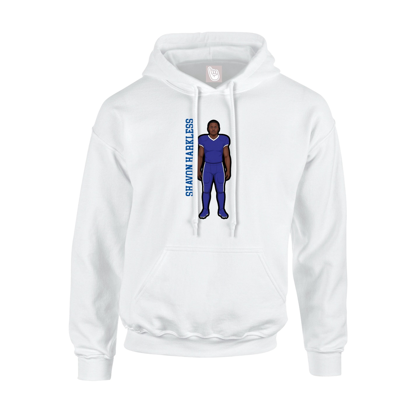 Hoodie — Name Vertical in White