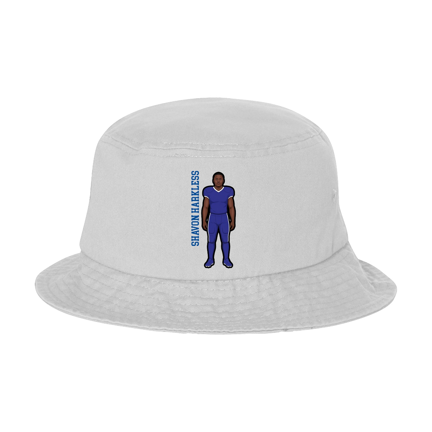 Bucket Cap — Name Vertical in White
