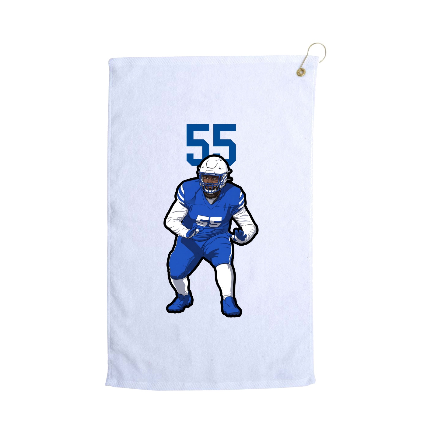 Golf Towel — Number Top in White