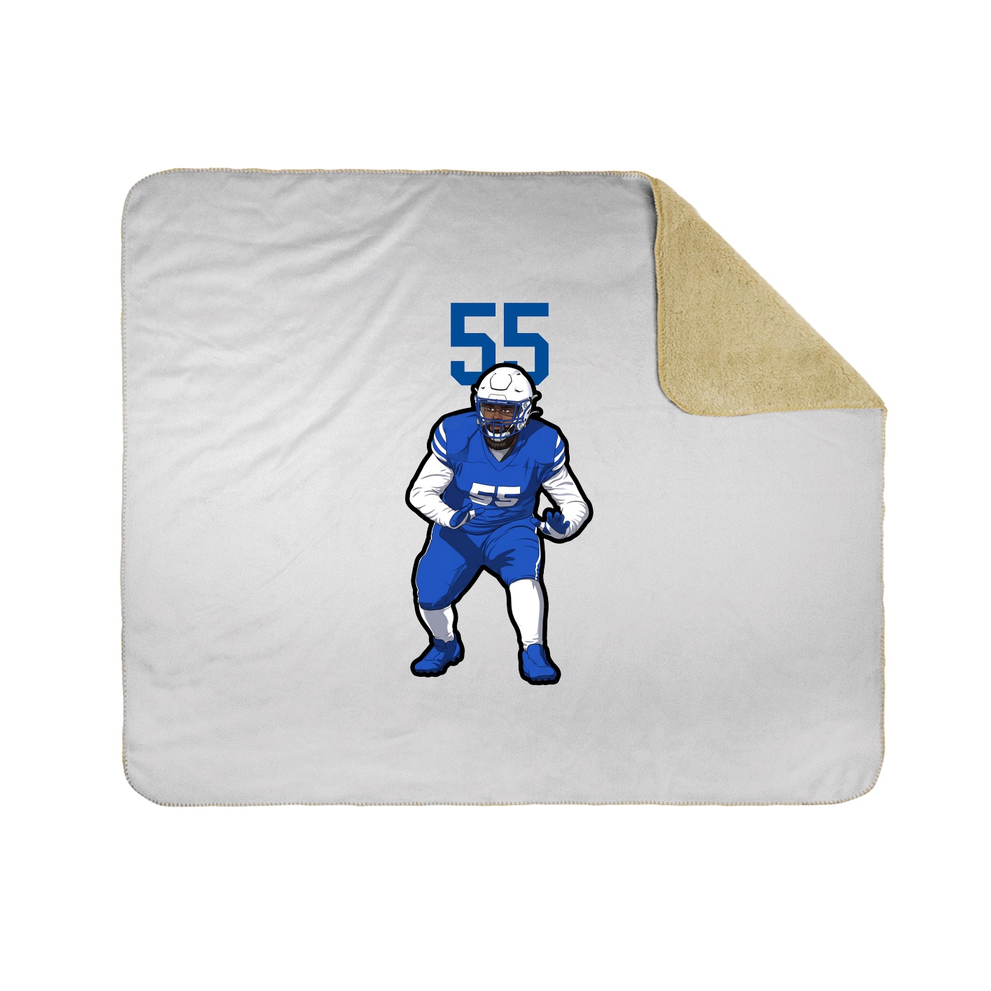 Throw Blanket — Number Top in White