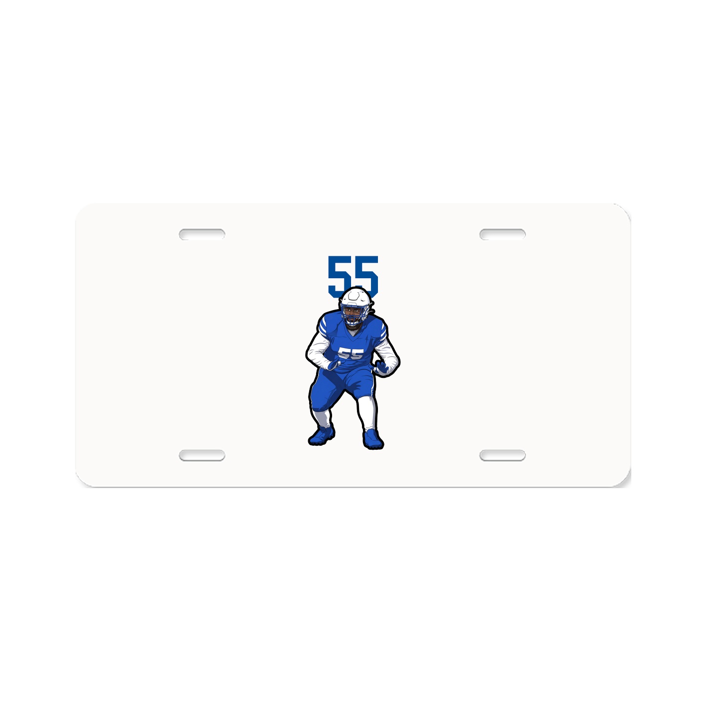 License Plate — Number Top in Classic