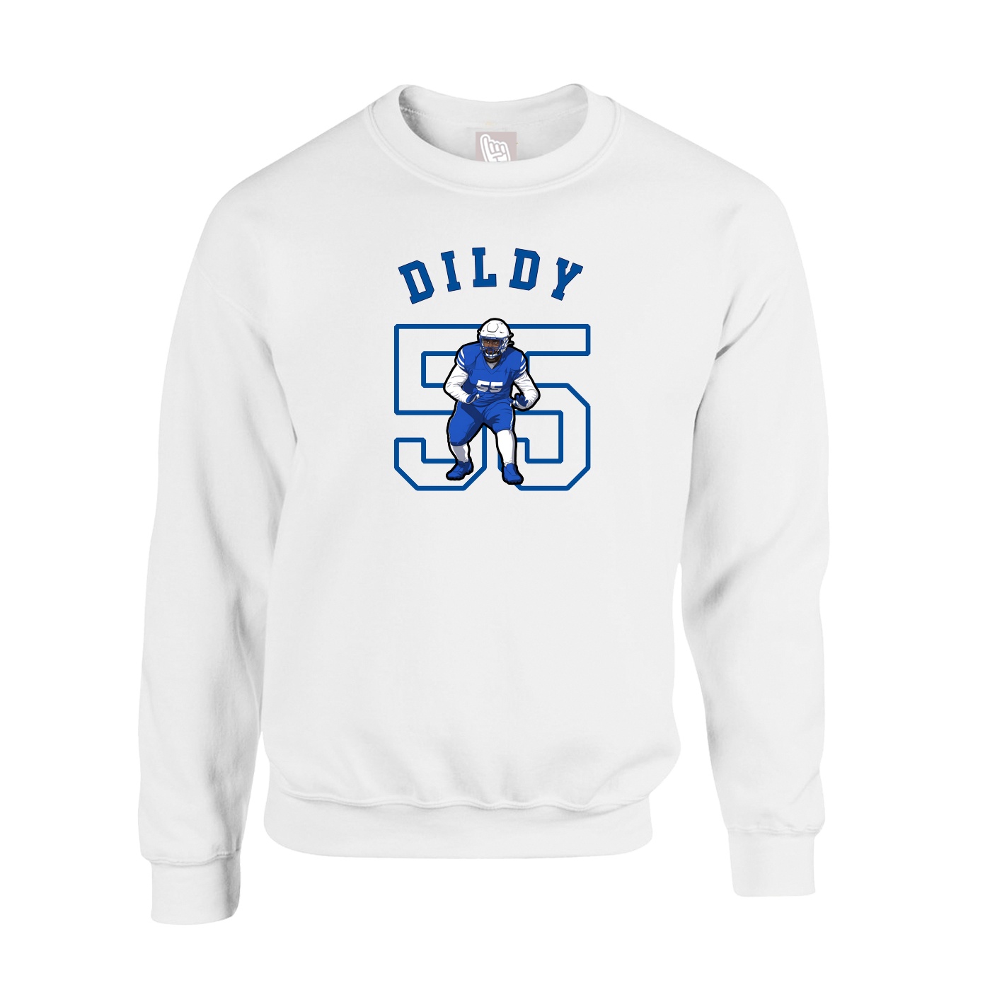 Fleece Crew — Shirsey Arch in White