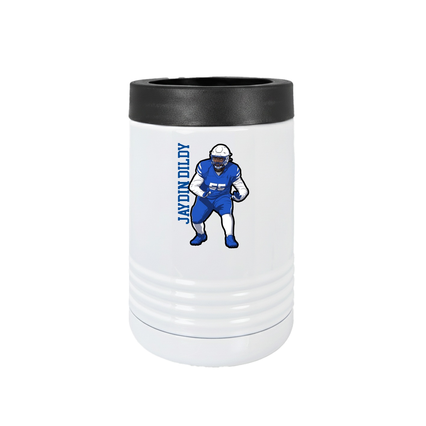 Beverage Holder — Name Vertical in White