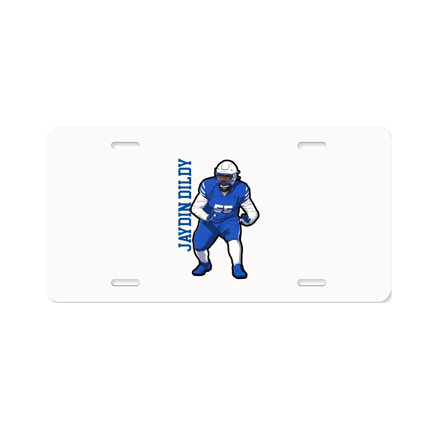 License Plate — Name Vertical in Classic