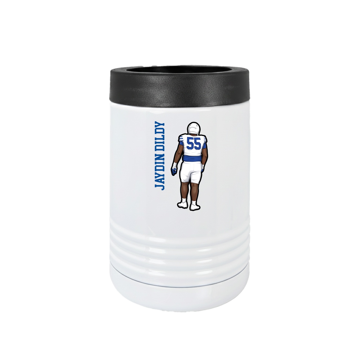 Beverage Holder — Name Vertical in White