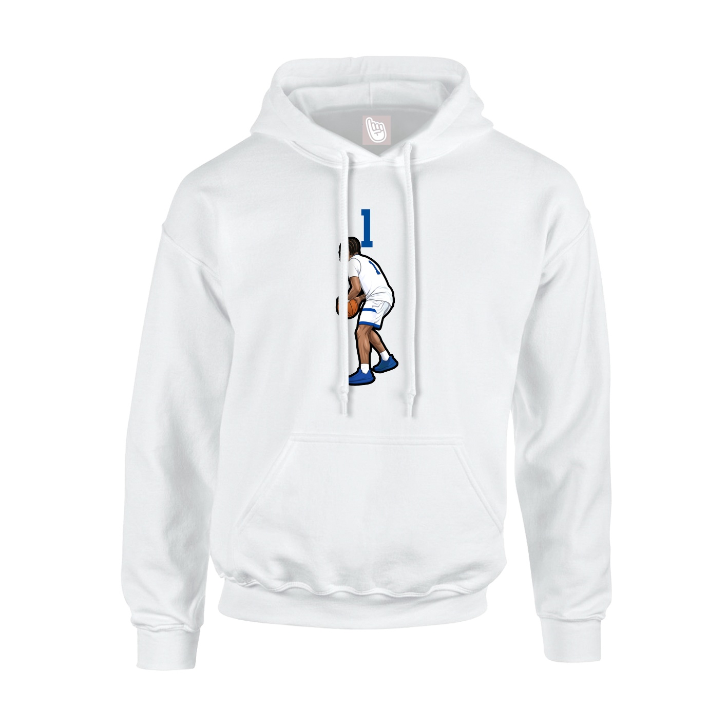 Hoodie — Number Top in White