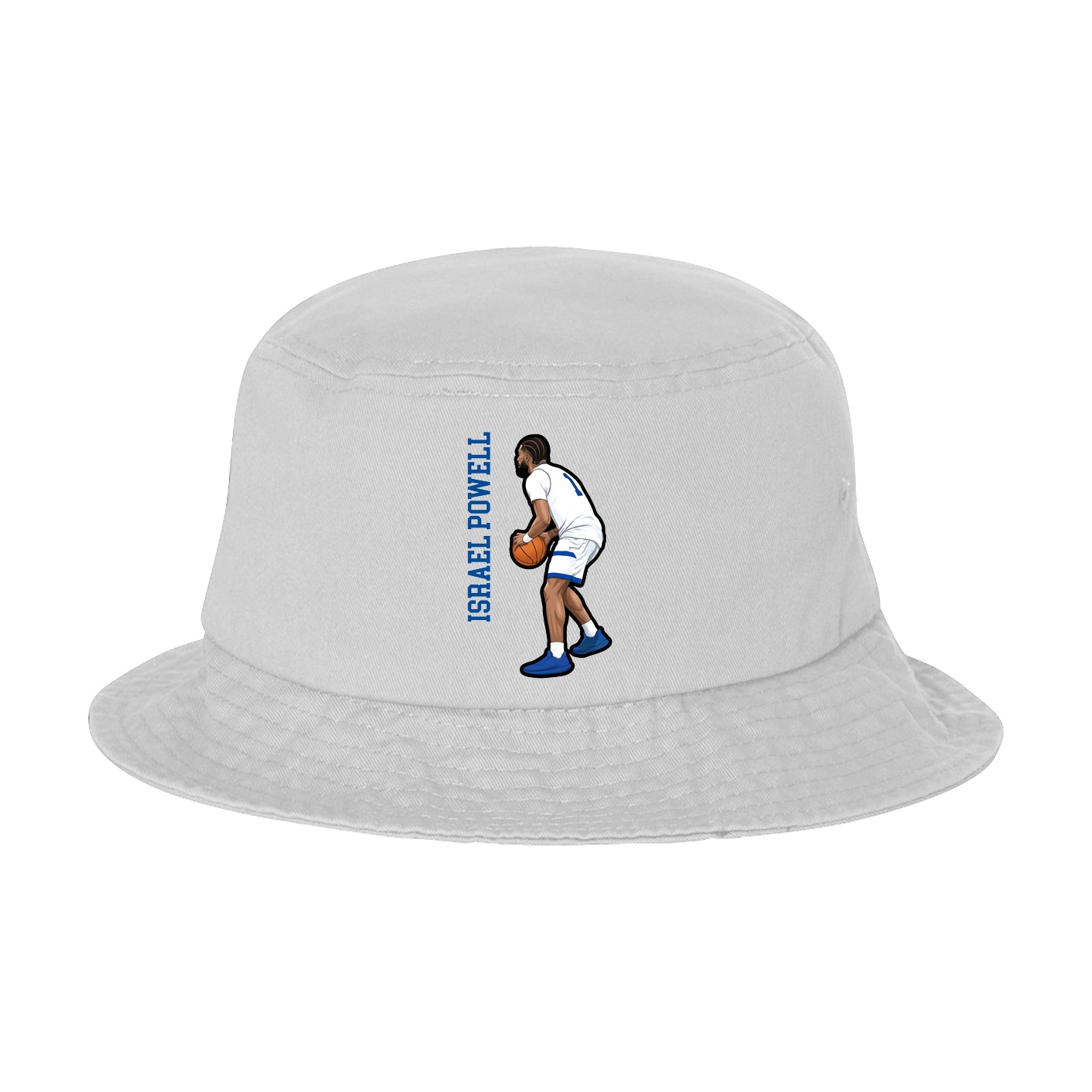 Bucket Cap — Name Vertical in White