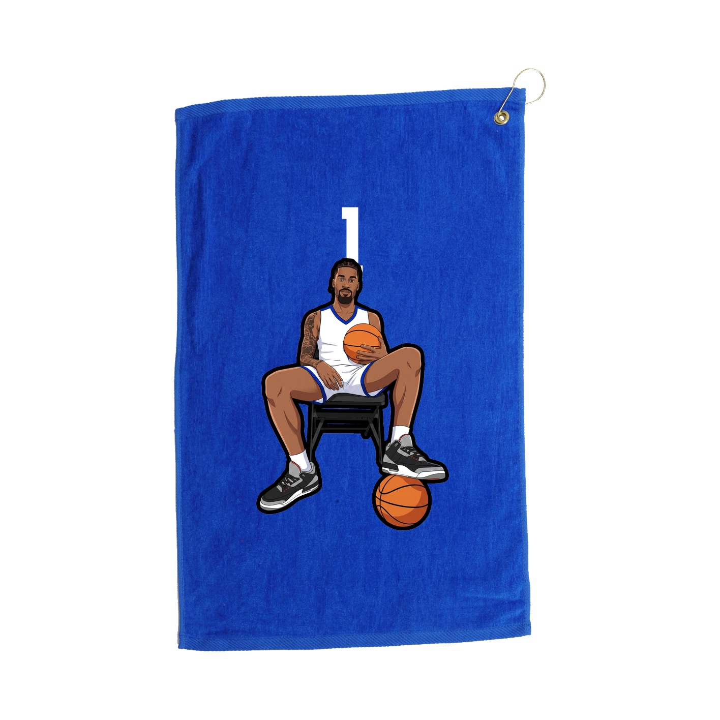 Golf Towel — Number Top in Royal