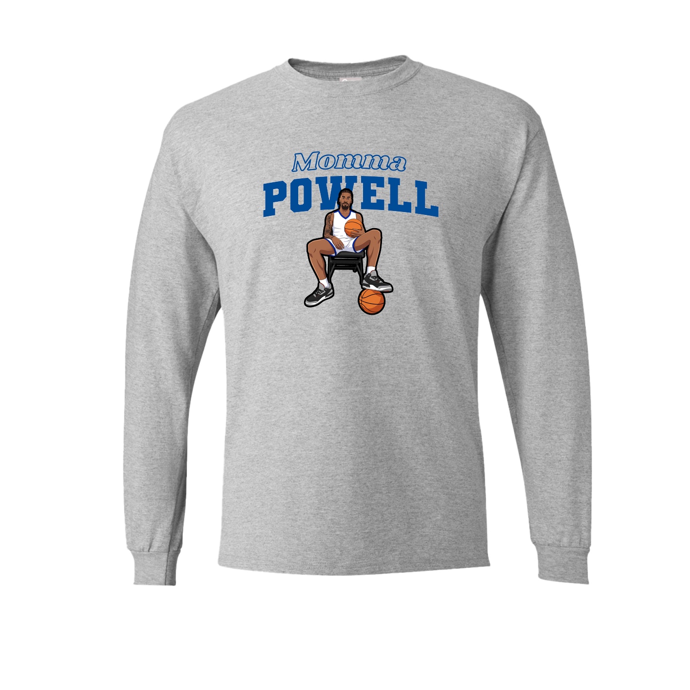 Long Sleeve Tee — Mothers Day Block in Grey