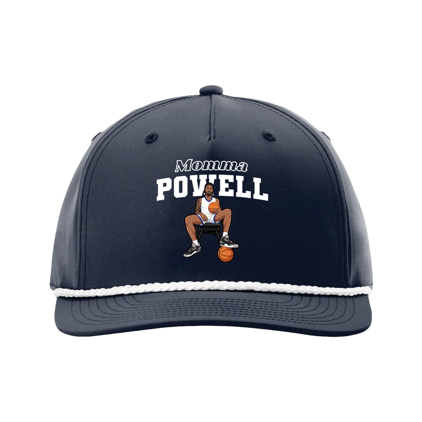Five-Panel Classic Rope Cap — Mothers Day Block in Navy