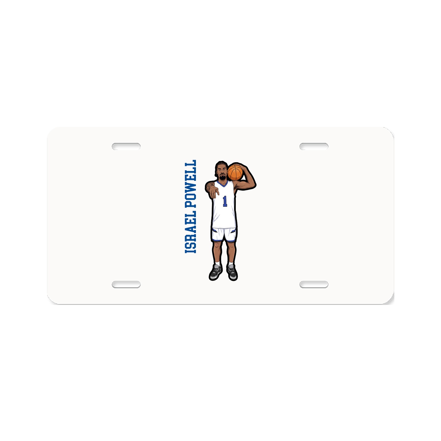 License Plate — Name Vertical in Classic