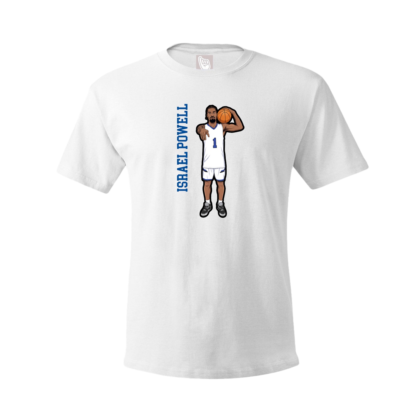Youth Tee — Name Vertical in White